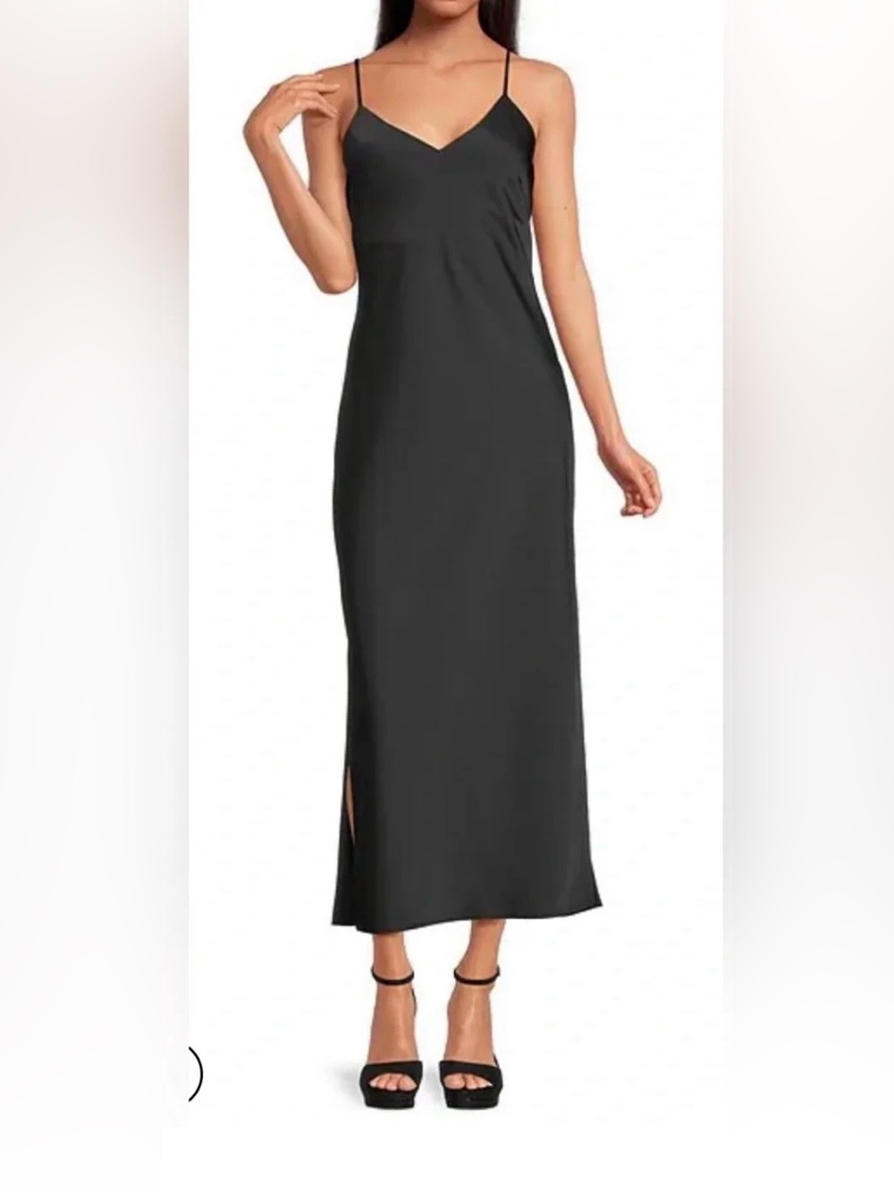 Gianni Bini Black Spaghetti-Strap Maxi Dress Size 2